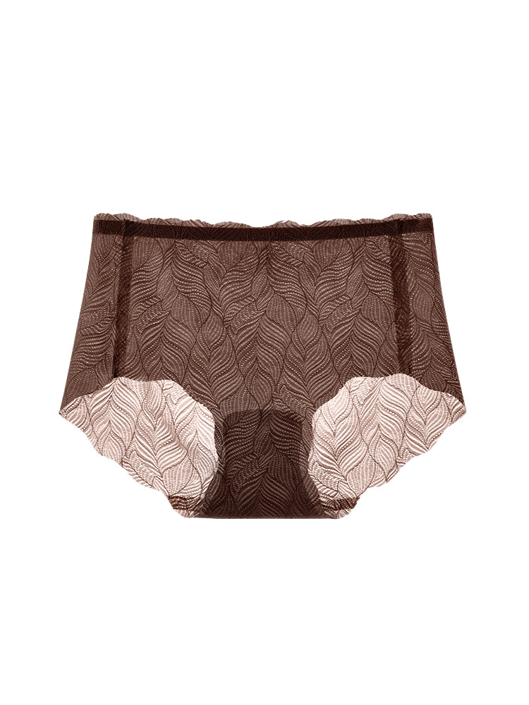 LIKEWILLOW レース花柄 蒸れにくい 無縫製ショーツ